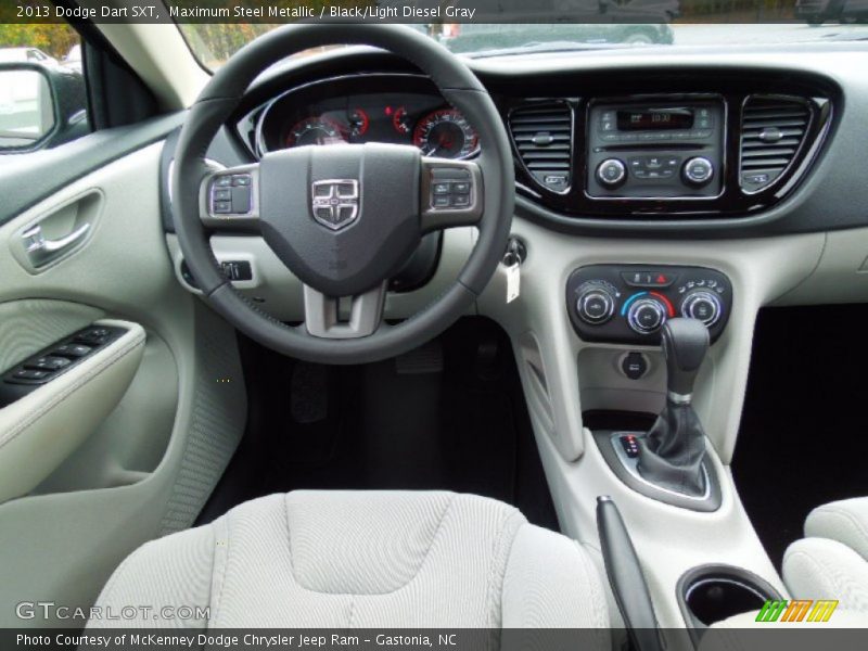 Maximum Steel Metallic / Black/Light Diesel Gray 2013 Dodge Dart SXT