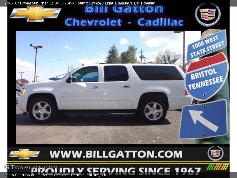 Summit White / Light Titanium/Dark Titanium 2007 Chevrolet Suburban 1500 LTZ 4x4
