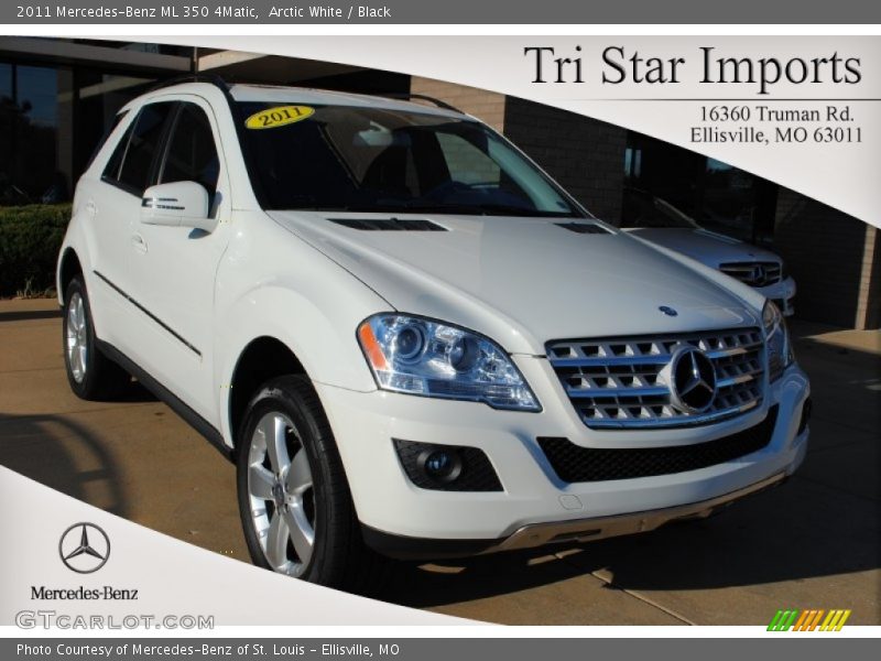 Arctic White / Black 2011 Mercedes-Benz ML 350 4Matic