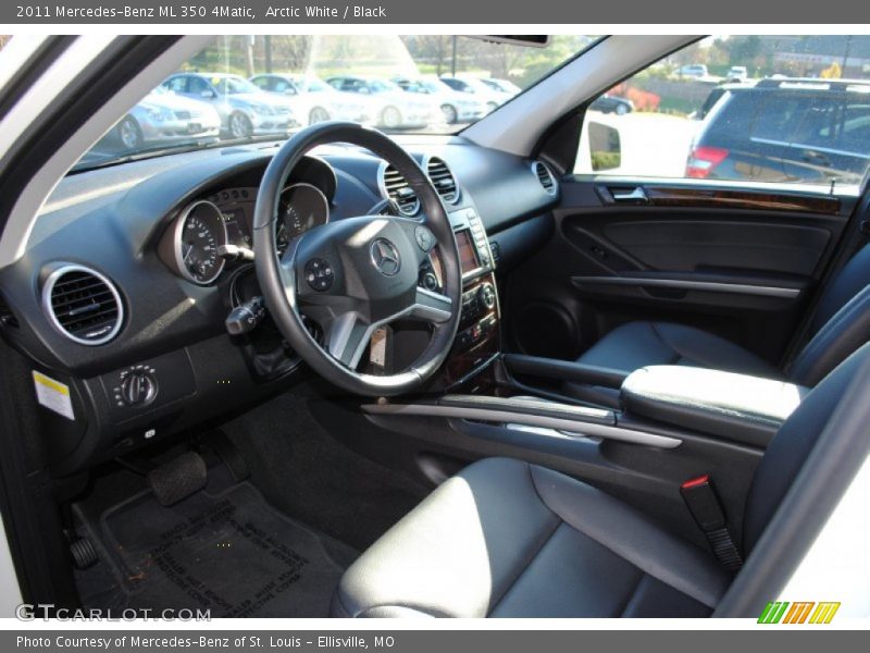 Arctic White / Black 2011 Mercedes-Benz ML 350 4Matic
