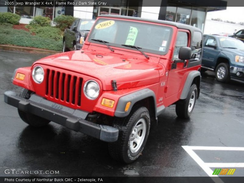 Flame Red / Dark Slate Gray 2005 Jeep Wrangler X 4x4
