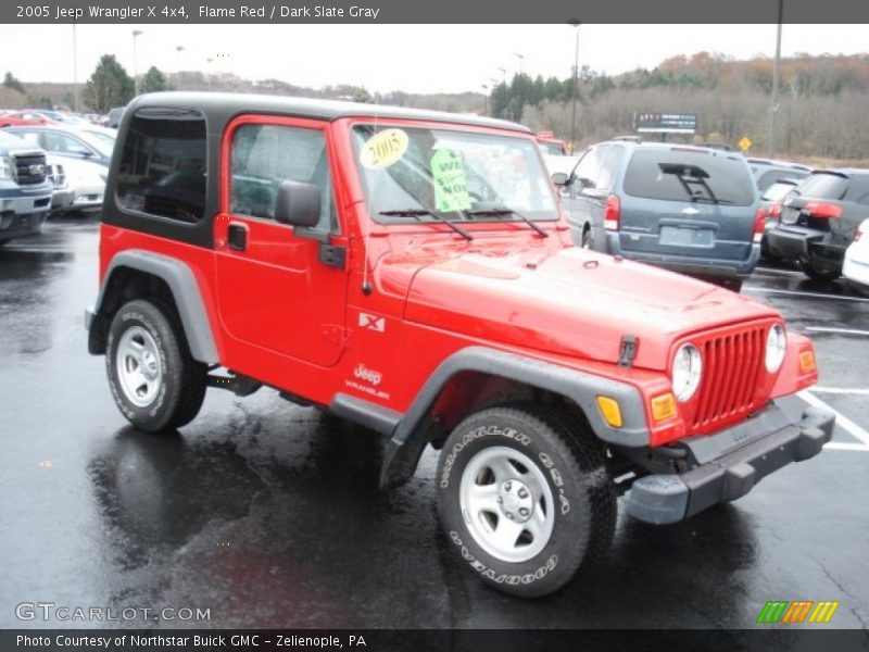 Flame Red / Dark Slate Gray 2005 Jeep Wrangler X 4x4