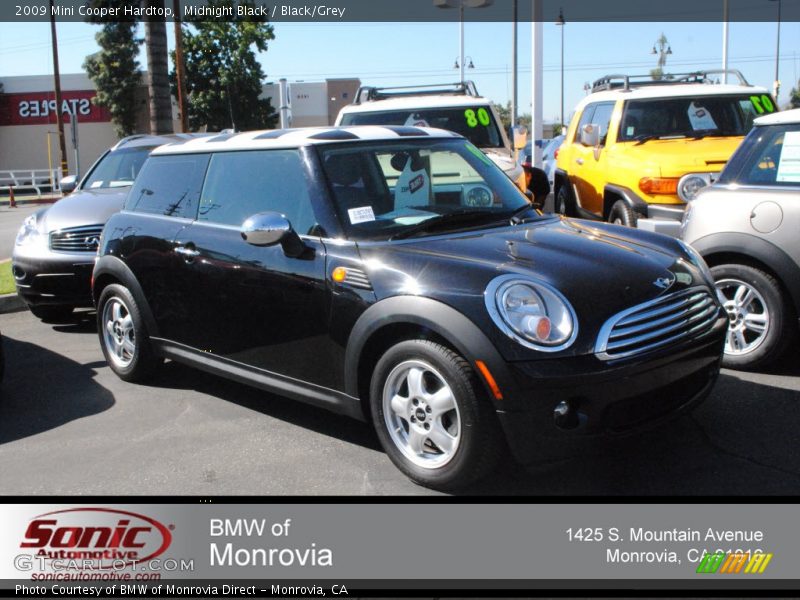Midnight Black / Black/Grey 2009 Mini Cooper Hardtop
