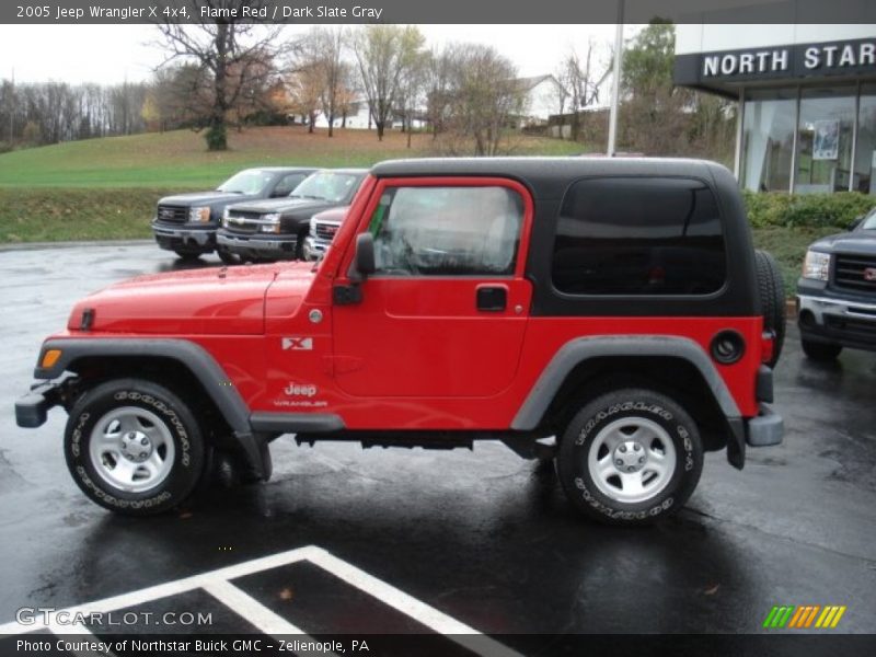Flame Red / Dark Slate Gray 2005 Jeep Wrangler X 4x4