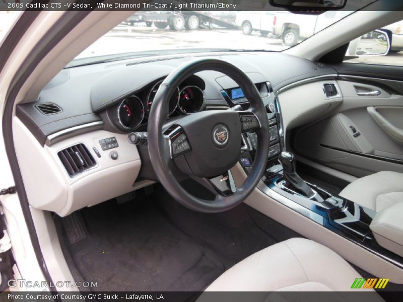 White Diamond Tri-Coat / Light Titanium/Ebony 2009 Cadillac CTS -V Sedan
