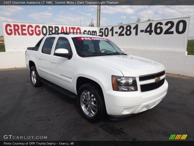 Summit White / Dark Titanium/Light Titanium 2007 Chevrolet Avalanche LT 4WD