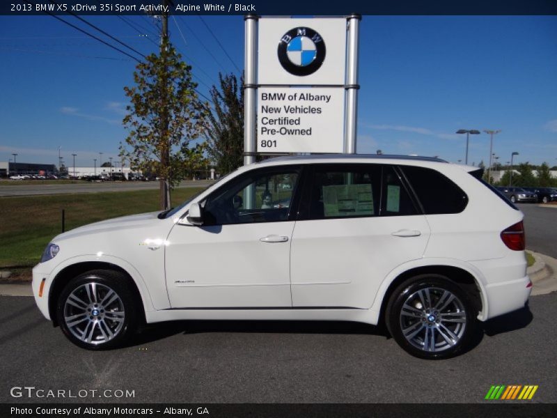 Alpine White / Black 2013 BMW X5 xDrive 35i Sport Activity