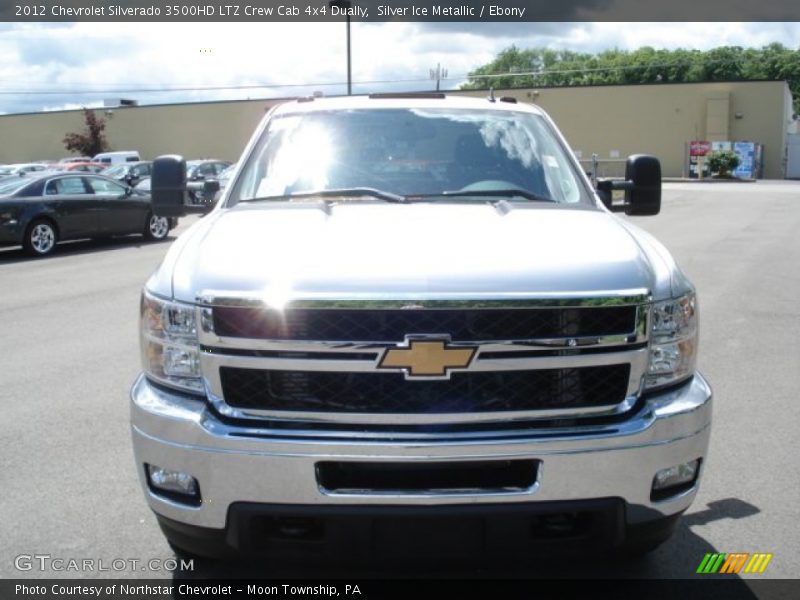 Silver Ice Metallic / Ebony 2012 Chevrolet Silverado 3500HD LTZ Crew Cab 4x4 Dually