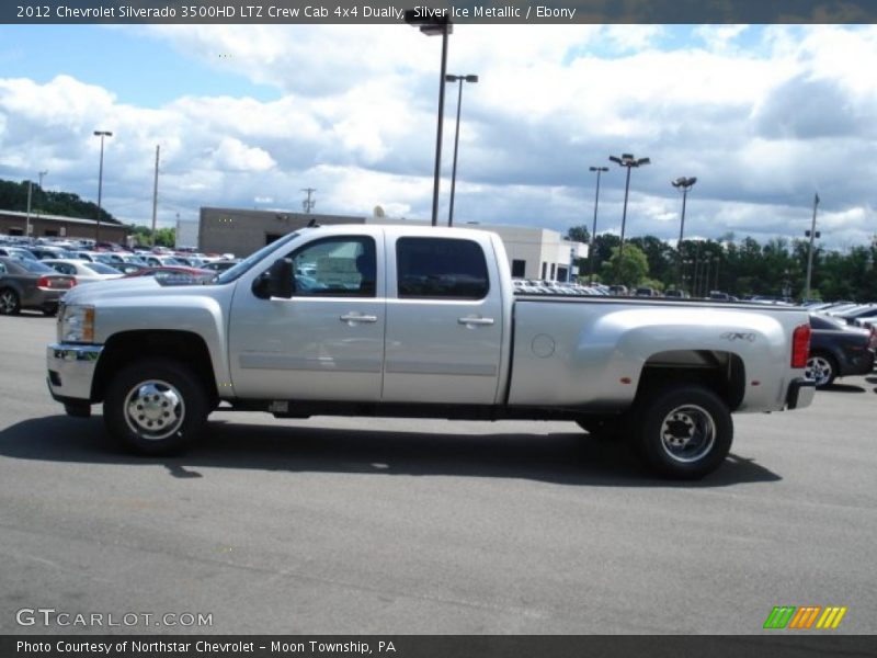 Silver Ice Metallic / Ebony 2012 Chevrolet Silverado 3500HD LTZ Crew Cab 4x4 Dually