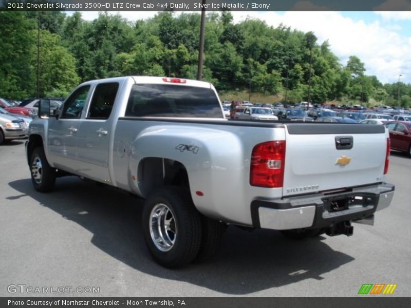 Silver Ice Metallic / Ebony 2012 Chevrolet Silverado 3500HD LTZ Crew Cab 4x4 Dually