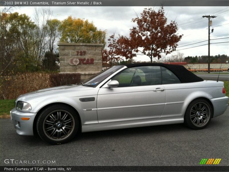 Titanium Silver Metallic / Black 2003 BMW M3 Convertible