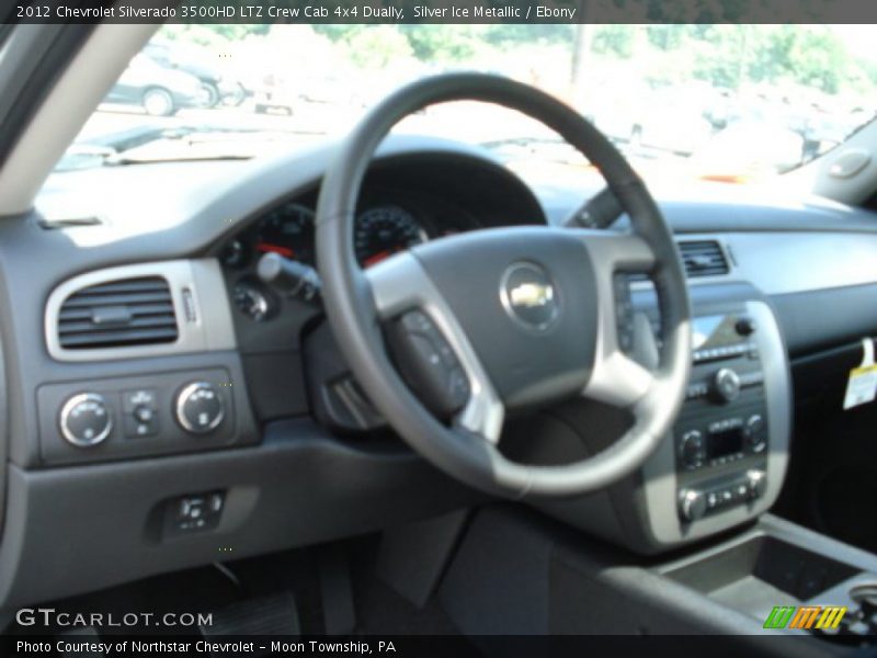 Silver Ice Metallic / Ebony 2012 Chevrolet Silverado 3500HD LTZ Crew Cab 4x4 Dually