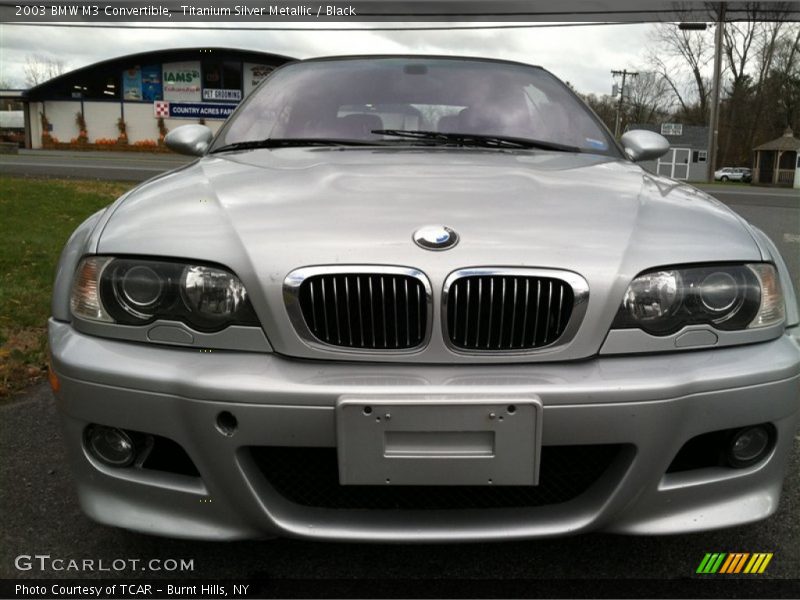 Titanium Silver Metallic / Black 2003 BMW M3 Convertible