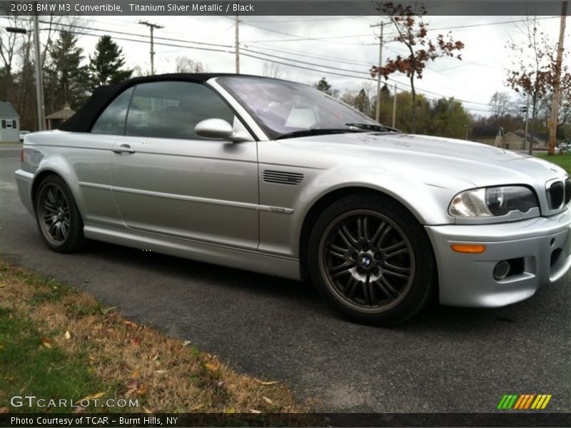 Titanium Silver Metallic / Black 2003 BMW M3 Convertible