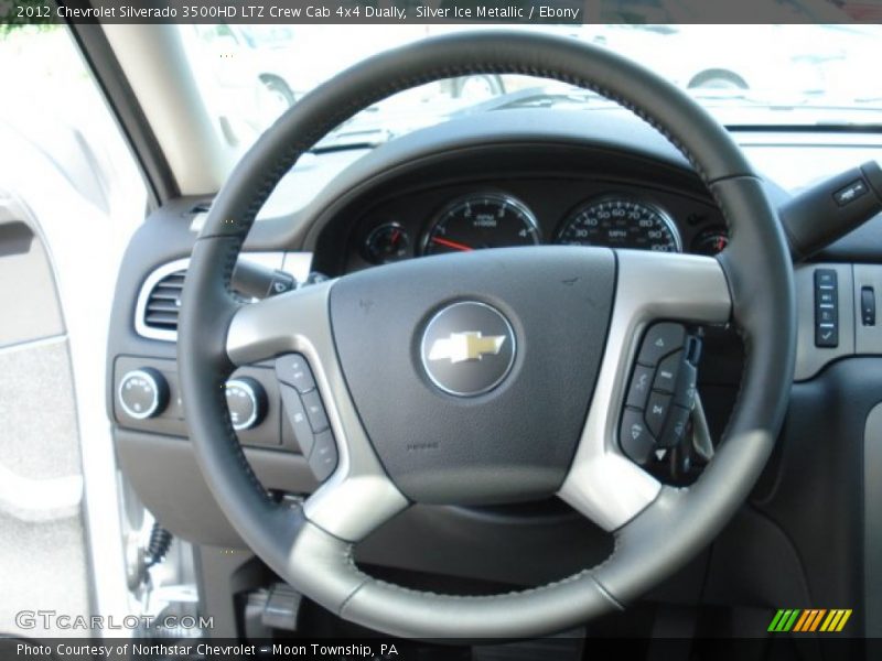 Silver Ice Metallic / Ebony 2012 Chevrolet Silverado 3500HD LTZ Crew Cab 4x4 Dually