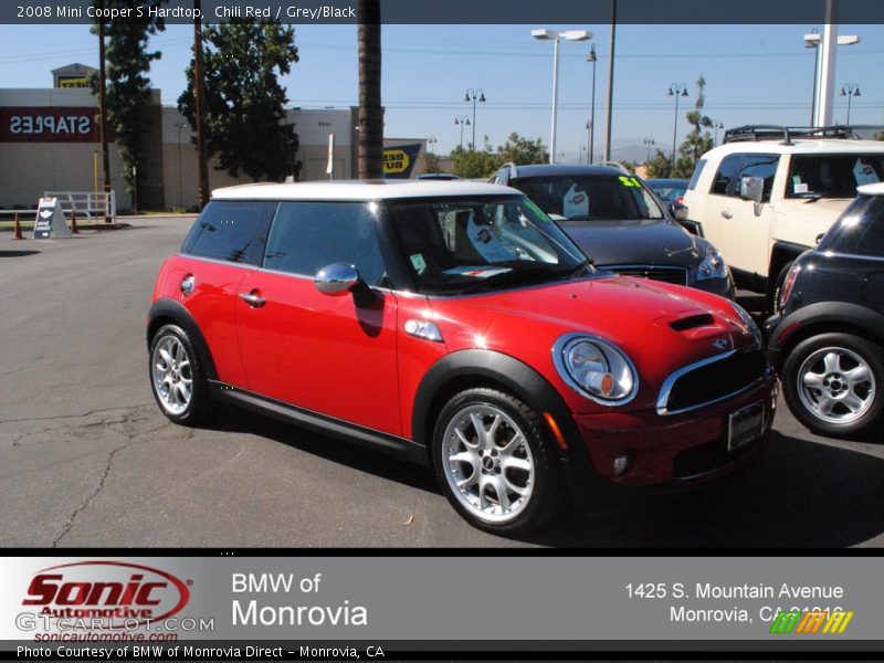 Chili Red / Grey/Black 2008 Mini Cooper S Hardtop