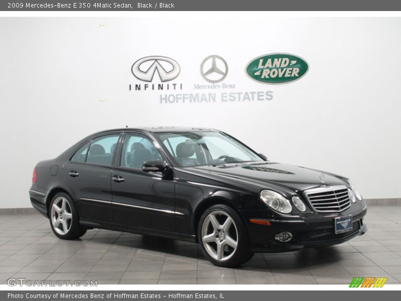 Black / Black 2009 Mercedes-Benz E 350 4Matic Sedan