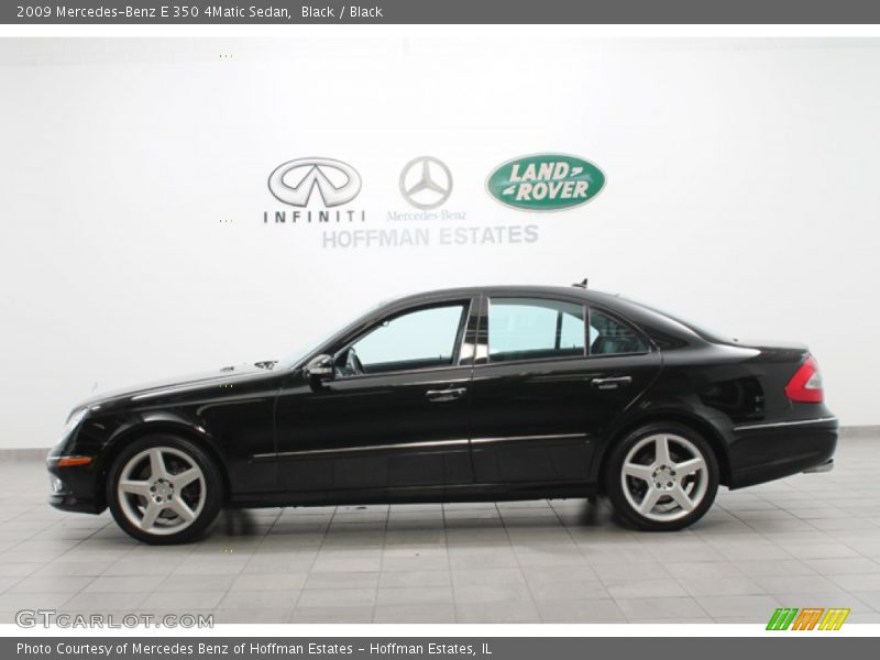 Black / Black 2009 Mercedes-Benz E 350 4Matic Sedan