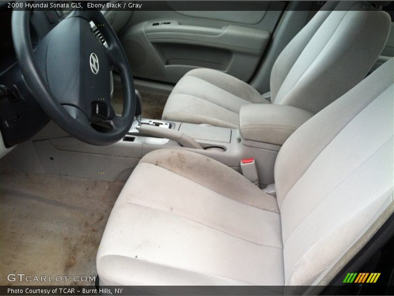 Ebony Black / Gray 2008 Hyundai Sonata GLS