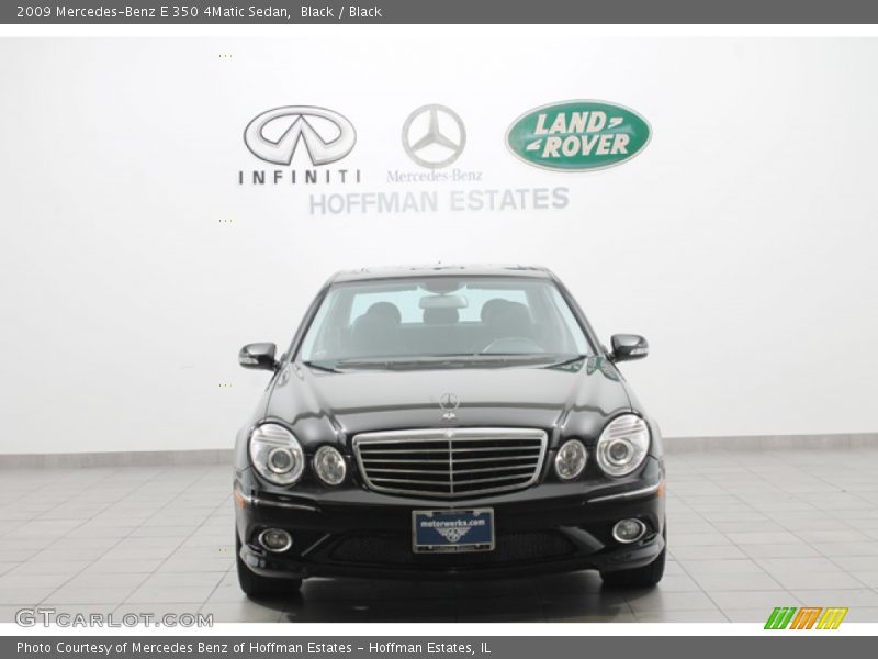 Black / Black 2009 Mercedes-Benz E 350 4Matic Sedan