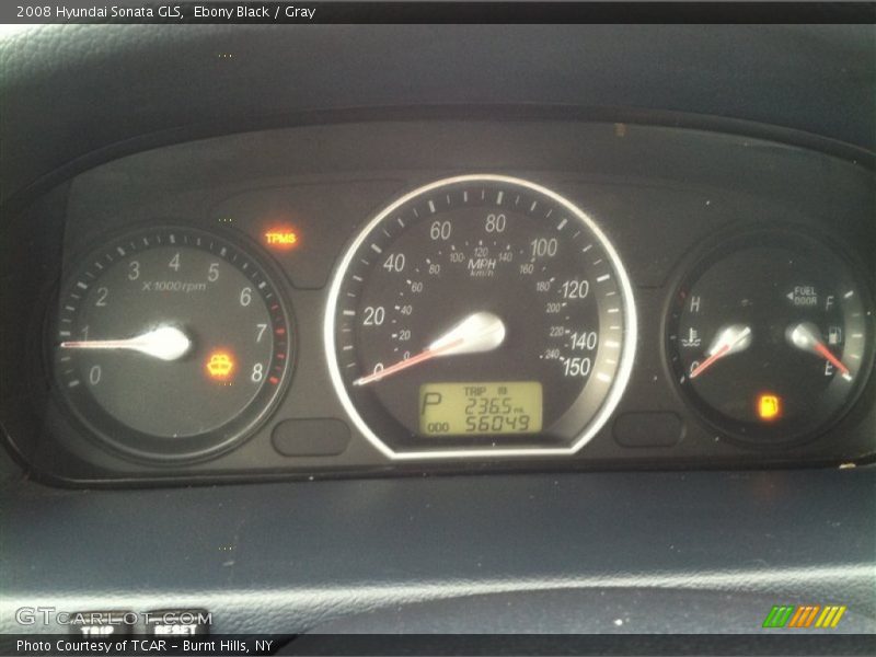Ebony Black / Gray 2008 Hyundai Sonata GLS