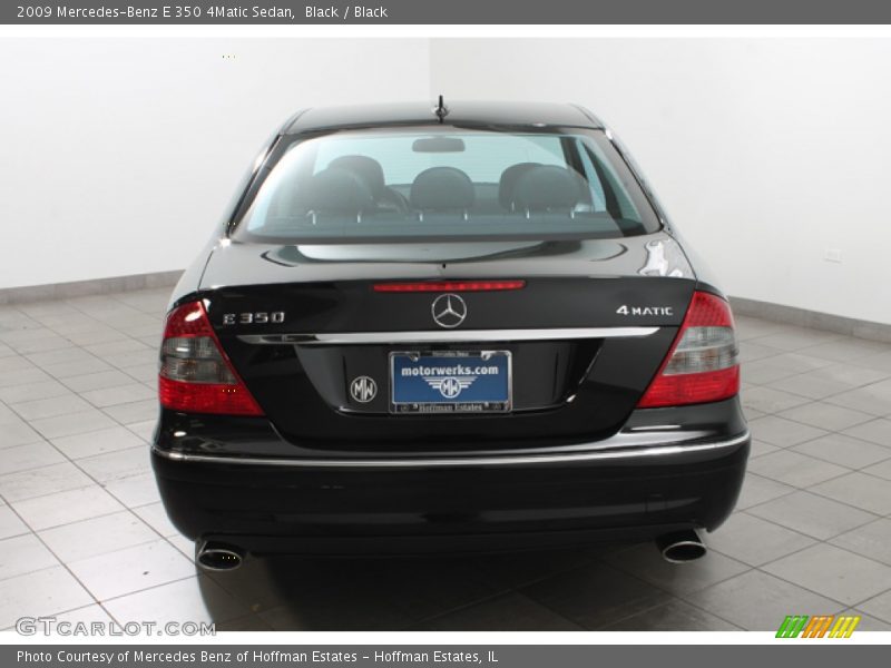 Black / Black 2009 Mercedes-Benz E 350 4Matic Sedan