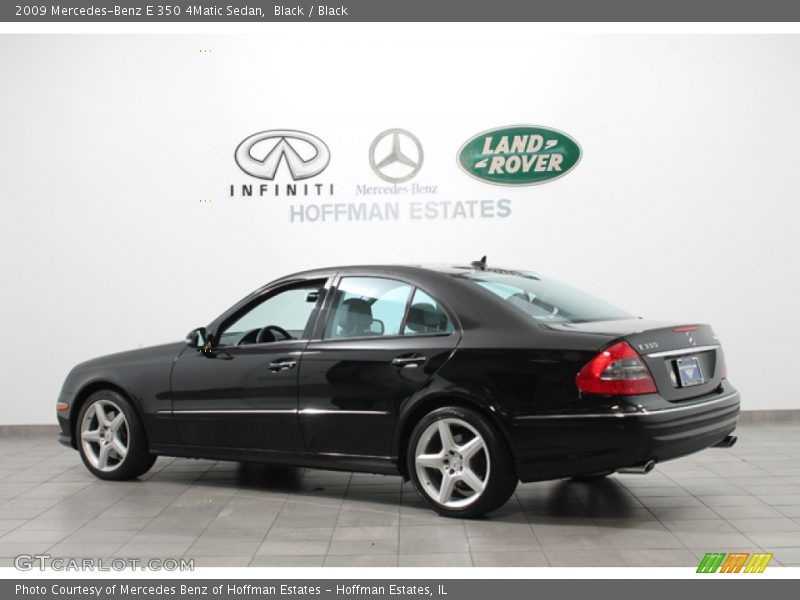 Black / Black 2009 Mercedes-Benz E 350 4Matic Sedan