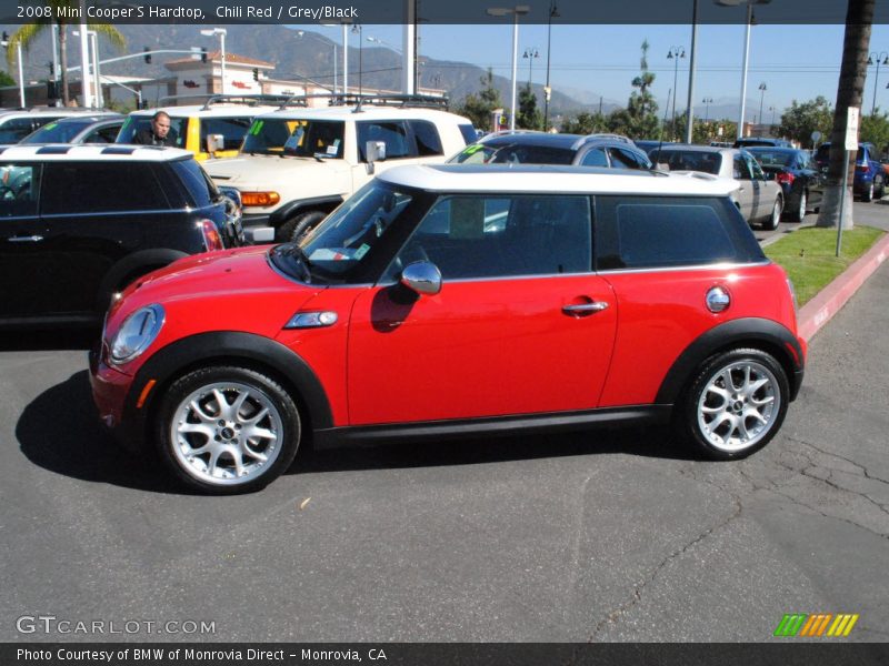 Chili Red / Grey/Black 2008 Mini Cooper S Hardtop