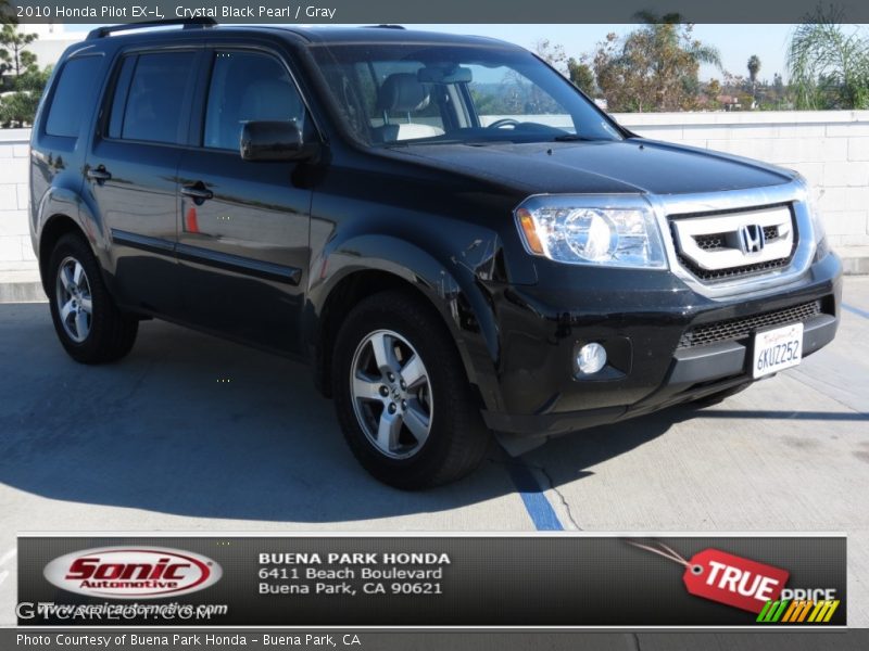 Crystal Black Pearl / Gray 2010 Honda Pilot EX-L