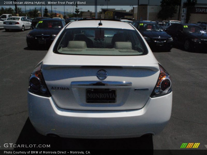 Winter Frost Pearl / Blond 2008 Nissan Altima Hybrid