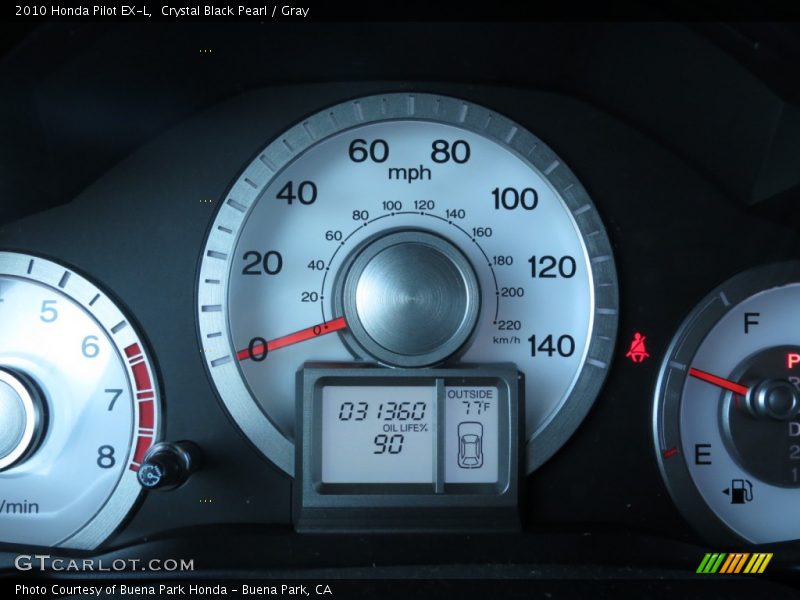 Crystal Black Pearl / Gray 2010 Honda Pilot EX-L