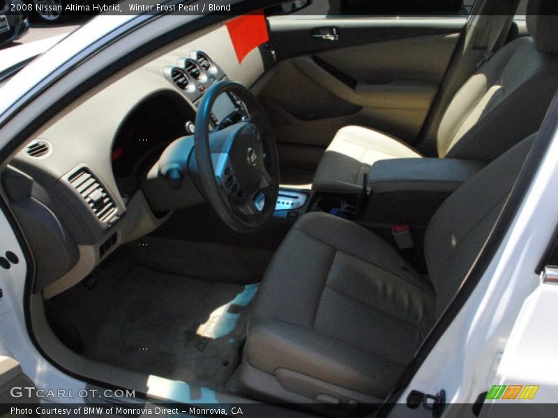 Winter Frost Pearl / Blond 2008 Nissan Altima Hybrid