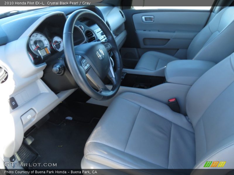 Crystal Black Pearl / Gray 2010 Honda Pilot EX-L