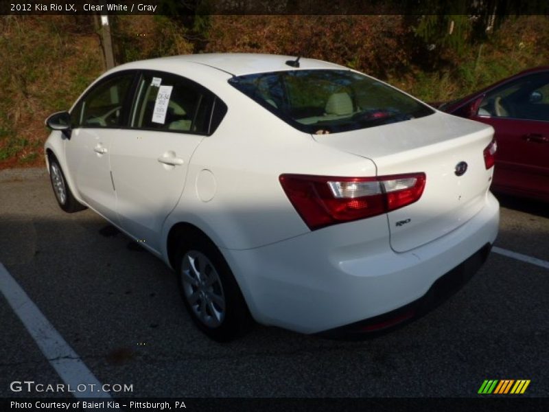 Clear White / Gray 2012 Kia Rio LX