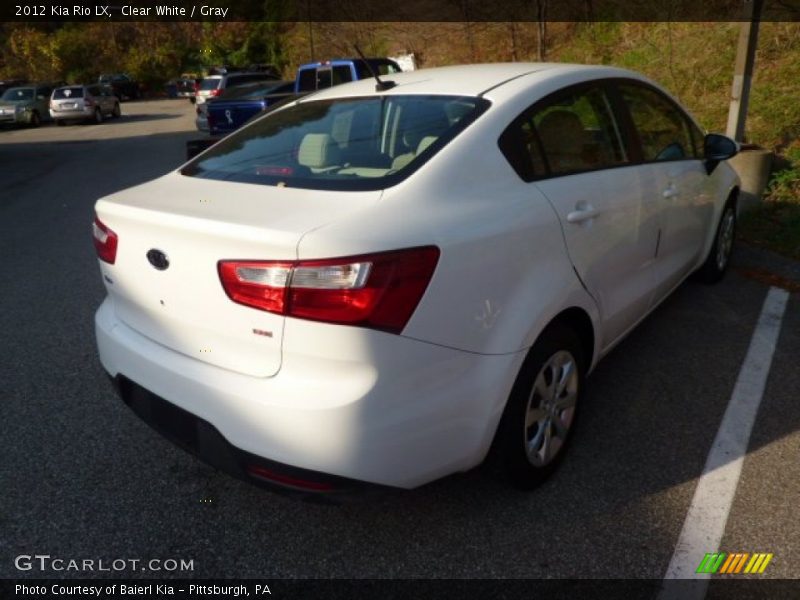 Clear White / Gray 2012 Kia Rio LX