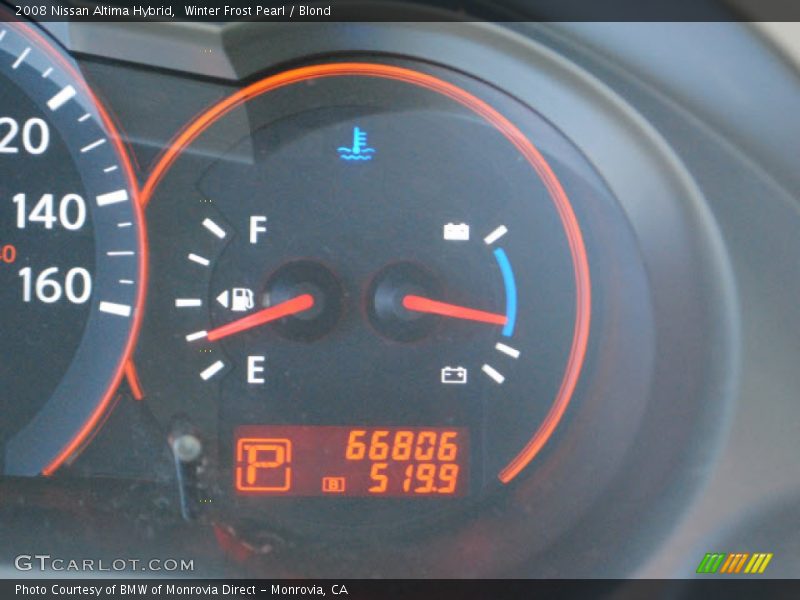 Winter Frost Pearl / Blond 2008 Nissan Altima Hybrid