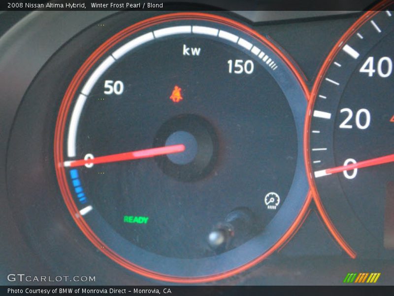 Winter Frost Pearl / Blond 2008 Nissan Altima Hybrid