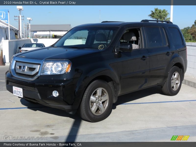 Crystal Black Pearl / Gray 2010 Honda Pilot EX-L