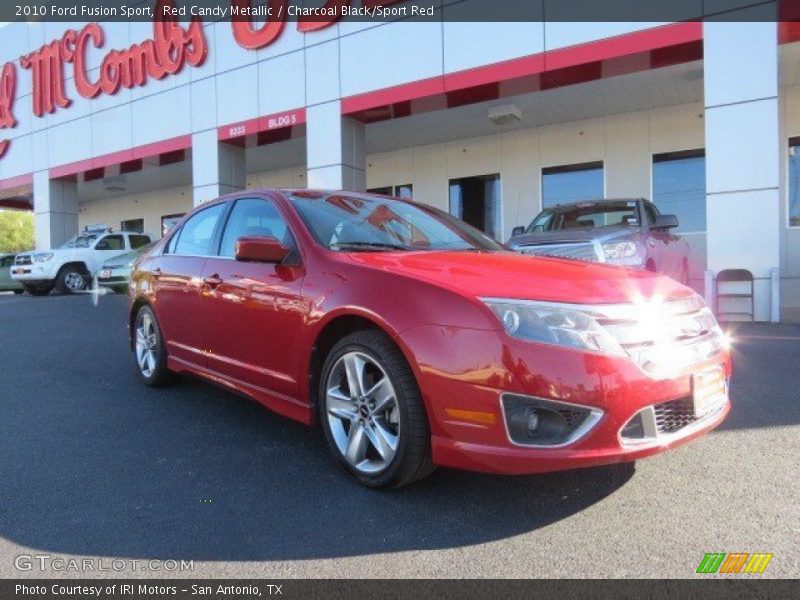 Red Candy Metallic / Charcoal Black/Sport Red 2010 Ford Fusion Sport