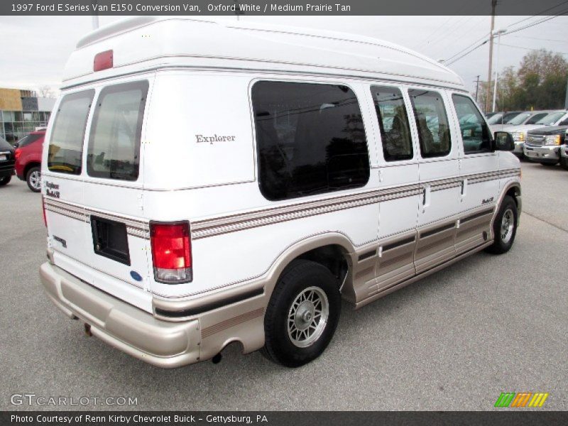 Oxford White / Medium Prairie Tan 1997 Ford E Series Van E150 Conversion Van
