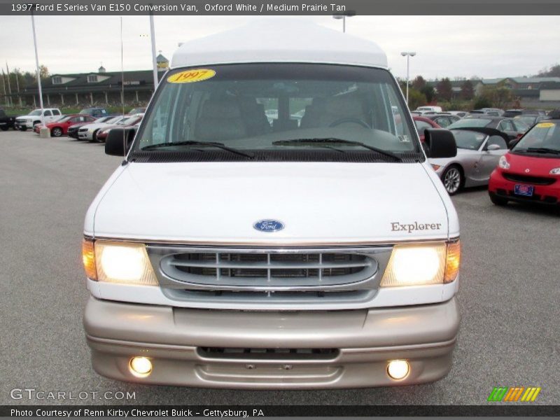 Oxford White / Medium Prairie Tan 1997 Ford E Series Van E150 Conversion Van