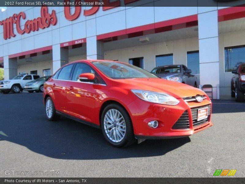 Race Red / Charcoal Black 2012 Ford Focus SEL Sedan