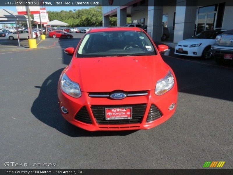 Race Red / Charcoal Black 2012 Ford Focus SEL Sedan