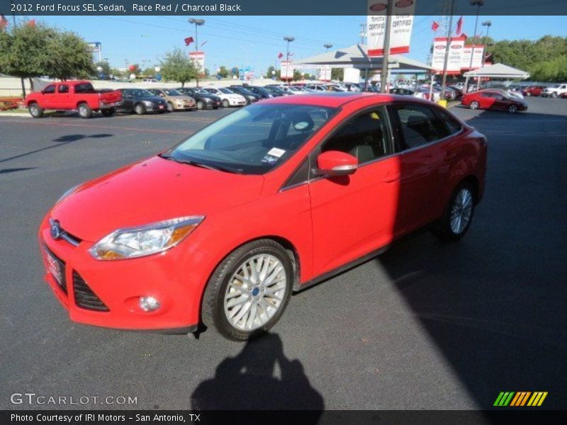 Race Red / Charcoal Black 2012 Ford Focus SEL Sedan