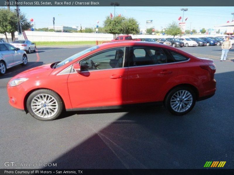 Race Red / Charcoal Black 2012 Ford Focus SEL Sedan