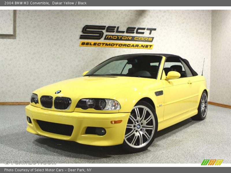 Dakar Yellow / Black 2004 BMW M3 Convertible