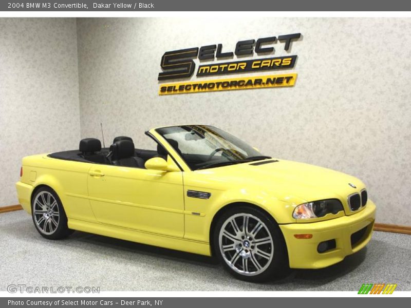 Dakar Yellow / Black 2004 BMW M3 Convertible
