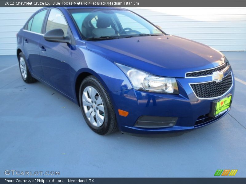 Blue Topaz Metallic / Jet Black/Medium Titanium 2012 Chevrolet Cruze LS