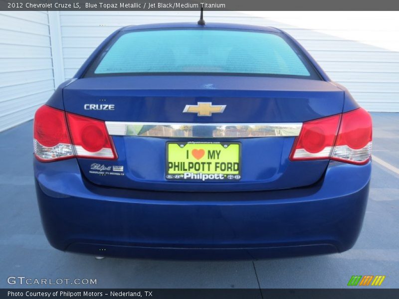 Blue Topaz Metallic / Jet Black/Medium Titanium 2012 Chevrolet Cruze LS