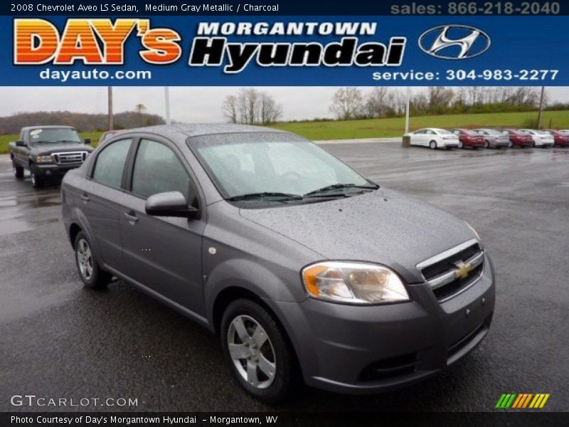 Medium Gray Metallic / Charcoal 2008 Chevrolet Aveo LS Sedan